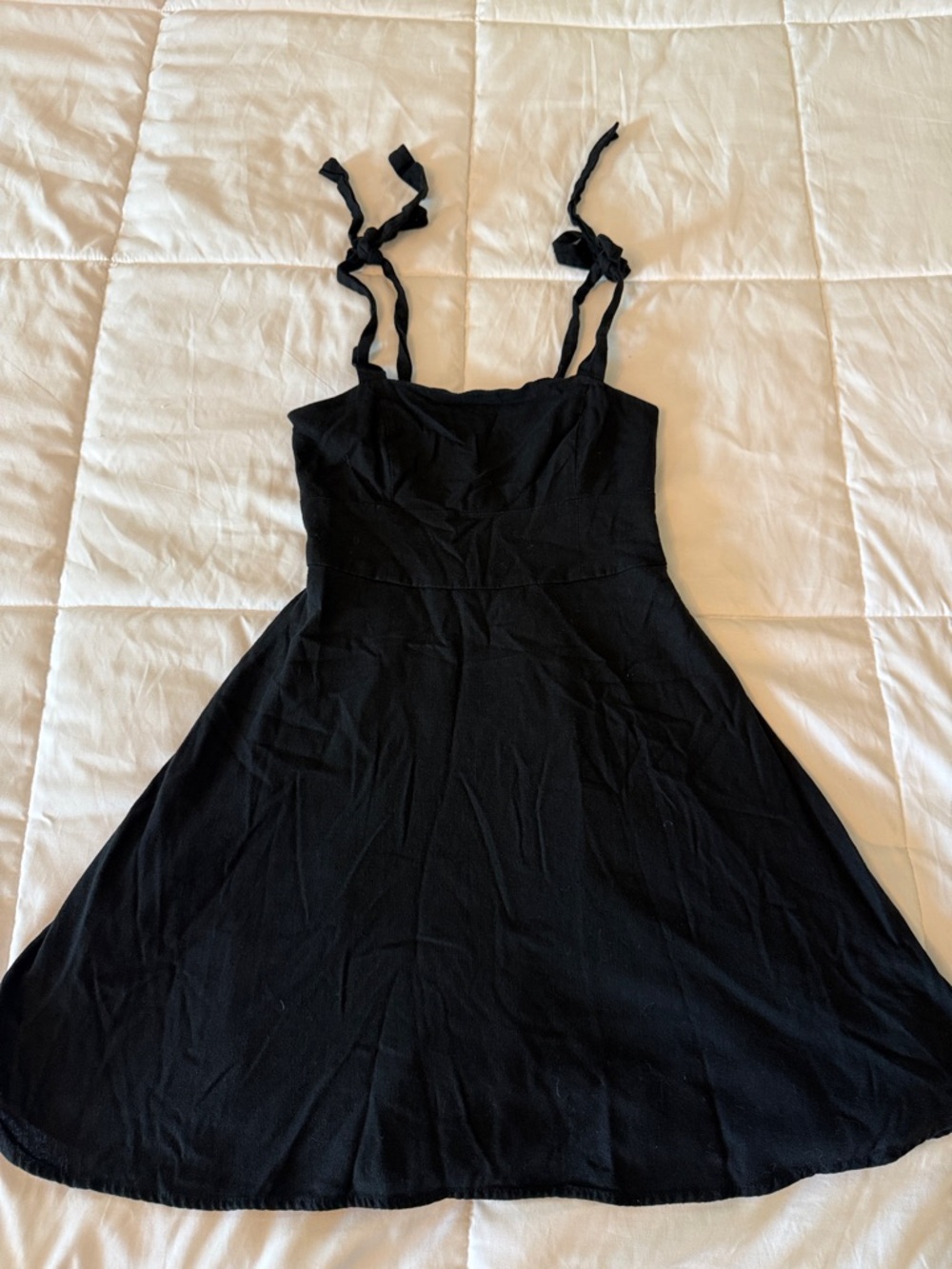 GB Juniors Black Tie-Shoulder Mini Dress